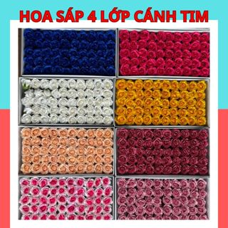 [ẢNH THẬT 100%] 50 Bông Hoa Sáp 4 LỚP Cánh Tim Đẹp Form Cứng - Hoa Hồng Sáp Đẹp Hàng Trung