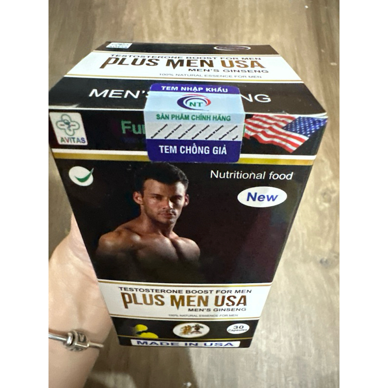 Viên uống Plus Men USA nhập khẩu nguyên hộp từ Mỹ hỗ trợ tăng cường sức khoẻ cho nam giới mạnh mẽ chính hãng 30 viên