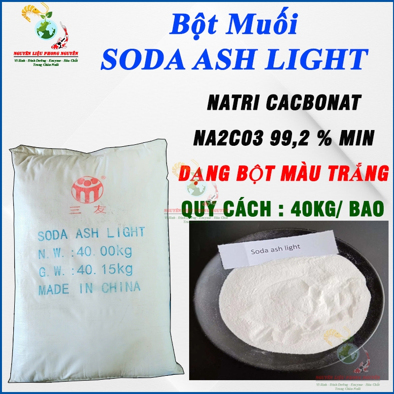 1kg Bột soda Na2CO3 công nghiệp - Chất hỗ trợ tăng PH( tăng kiềm) cho nước, tẩy rửa đa năng. Soda as