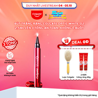   SSSS  Bút trắng răng Colgate Optic White O2 2,5ML lên 3 tông an toàn không ê buốt 