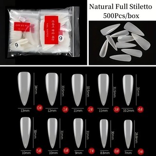 Túi 500 móng up tay form Thon dài đủ size-ĐỒ NAIL VIỆT