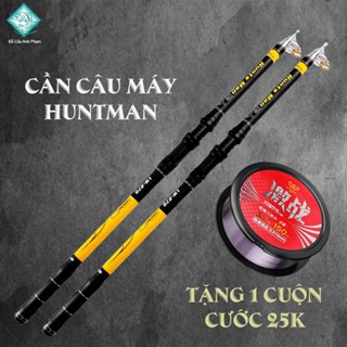 Cần câu máy cần rút câu máy HuntMan Pát Kim Loại Siêu Khỏe CC-2