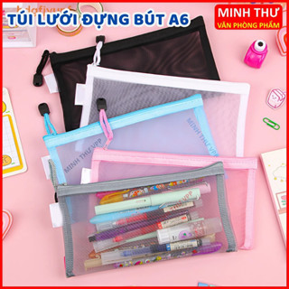 Túi Lưới Đựng Bút / Hộp bút Dạng Lưới Trong Suốt Thiết Kế Đơn Giản Di Động Cho Học Sinh/Văn Phòng - MINH THƯ VPP