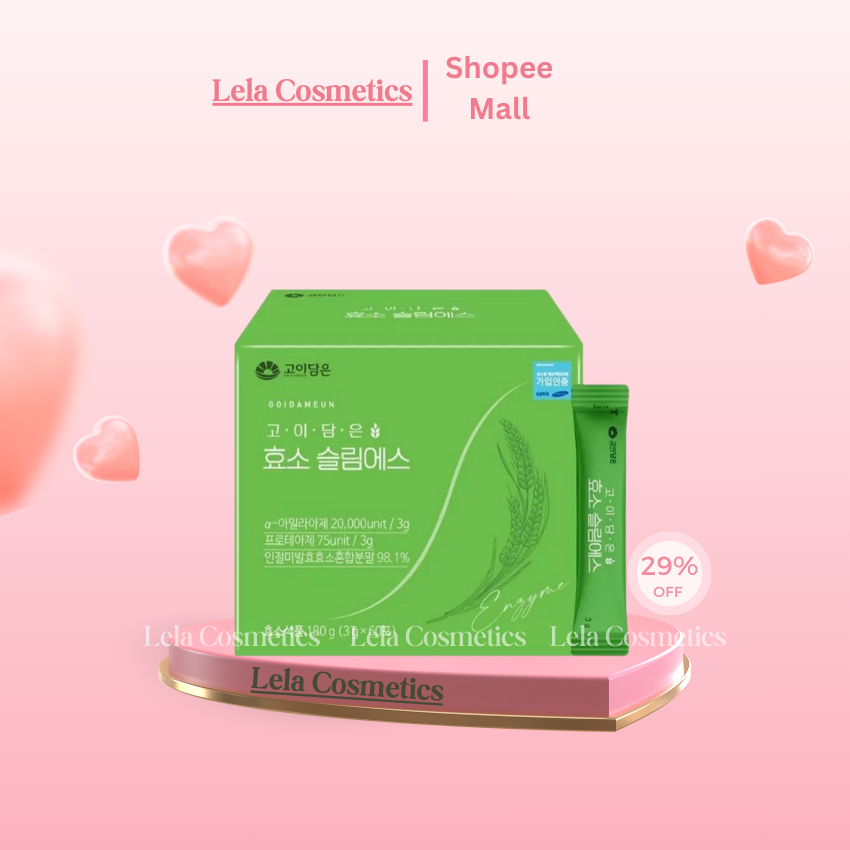 Bột Enzyme Slim S Hàn Quốc Hỗ Trợ Tiêu Hóa, Giữ Dáng Đẹp Da, Giảm Cân - Hộp 60 gói x 3Gr