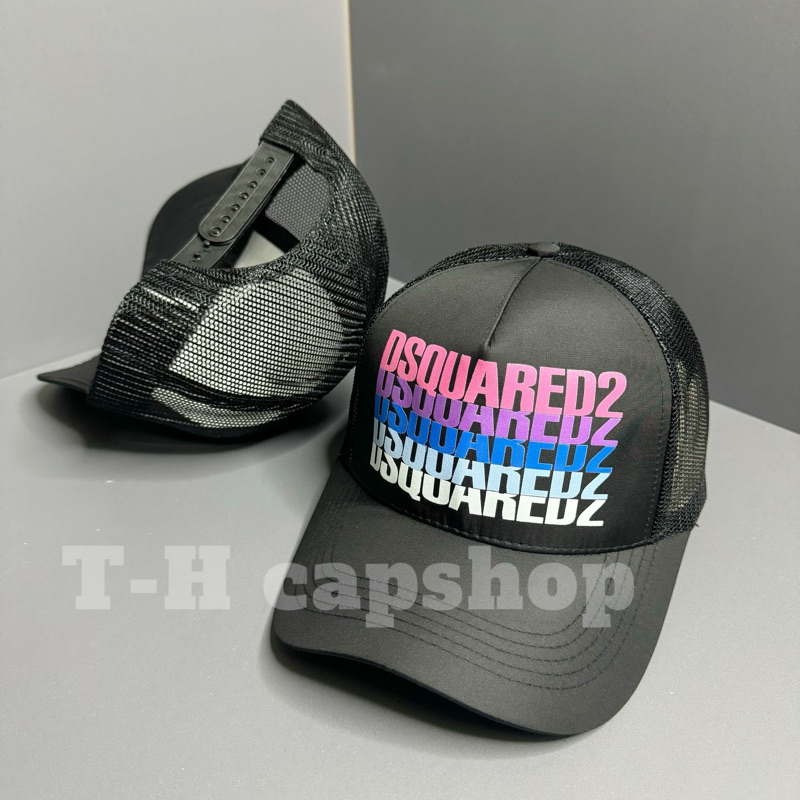 Nón kết mũ lưỡi trai in DSQUA2 bảy màu phối lưới thời trang nam nữ