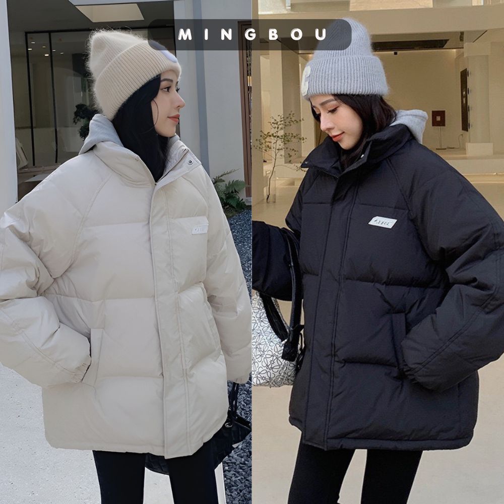 Áo Khoác Phao Lông Vũ Logo Quảng Châu Form Rộng Nam Nữ Unisex Mặc Cực Ấm Mẫu Hot 2024