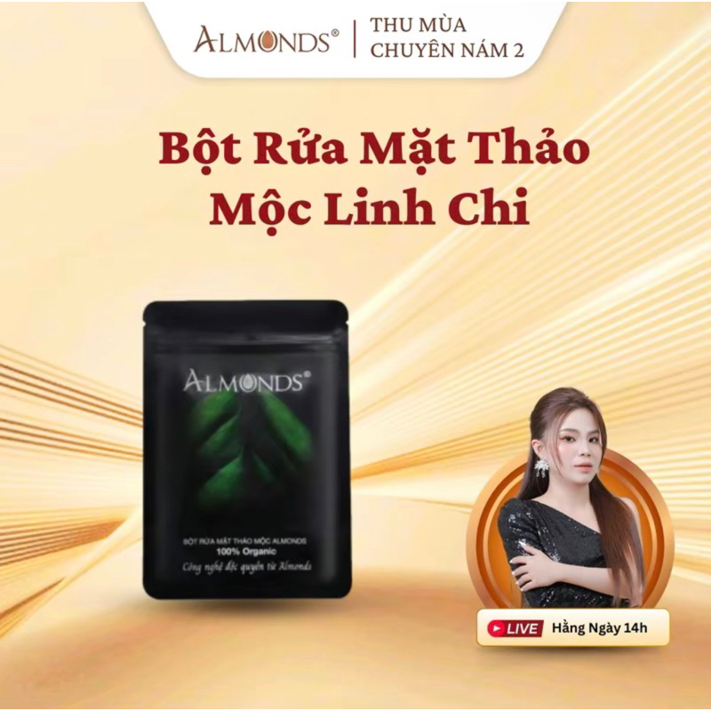 BỘT LINH CHI ALMONDS BAO BÌ MỚI CHẤT KHÔNG ĐỔI