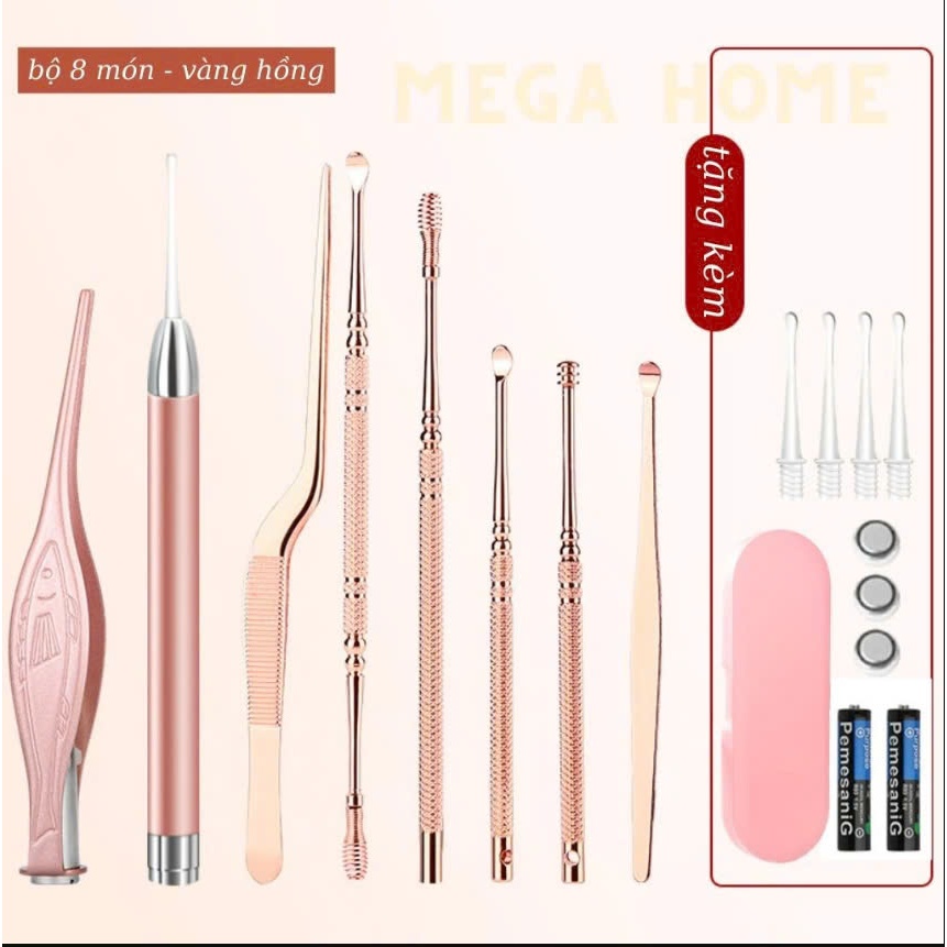 Bộ Dụng cụ lấy ráy tai có đèn T-Home&More hình ảnh sắc nét bảo hành 12 tháng