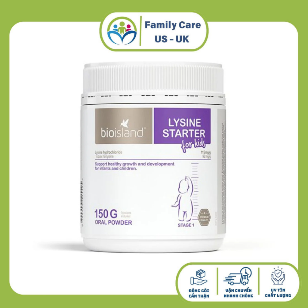 LYSINE BIOISLAND giúp bé phát triển chiều cao - Lysine bioisland Úc dạng bột