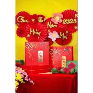 1 Bộ  Hộp, Túi, Khay Rựu  đựng quà tết cao cấp 2025