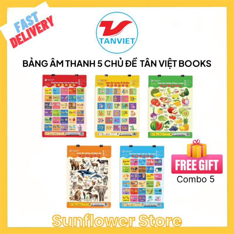 Bảng Âm Thanh 5 Chủ Đề Tân Việt Books - Sunflower