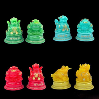 Ông Cóc Thiềm Thừ/Tỳ Hưu - Đế Xoay 360, Chiêu Tài Lộc, Cao 15cm, Đường Kính 11cm, Đặt Bàn Thần Tài