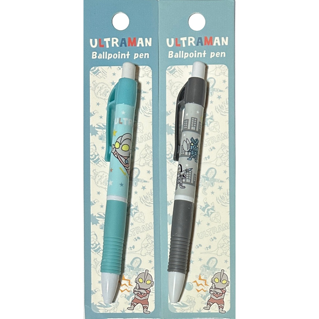 【Direct from Japan】Ultraman Tsuburaya Productions Ballpoint Pen Black Ink Core 0.5mm 2pcs Set Statio