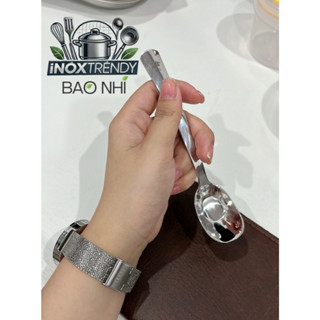  InoxTrendy - Muỗng inox sâu lòng đa năng inox 316 – Công thái học thìa ăn dặm thìa inox cho bé thìa inox sâu lòng 