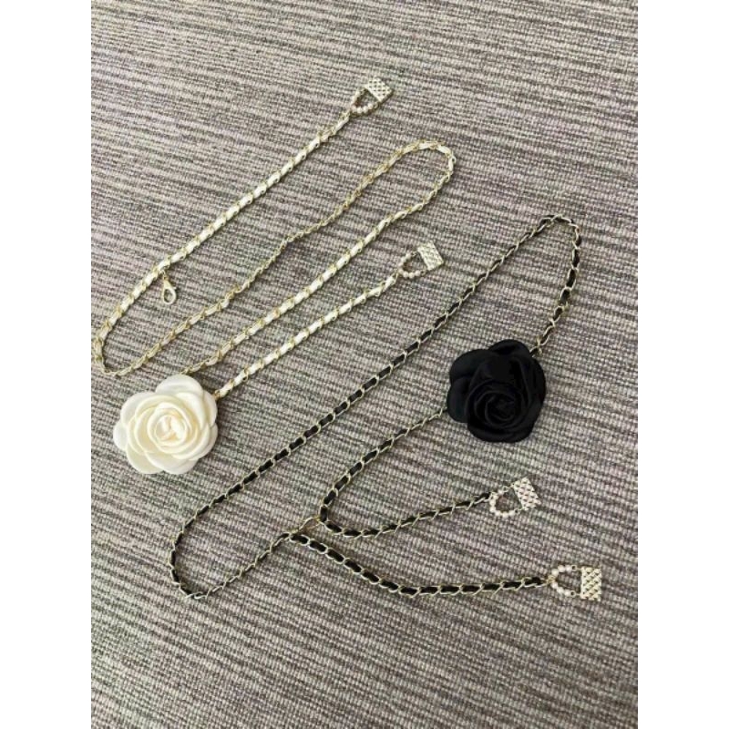  Thắt lưng dây xích kim loại mặt hoa trà dành cho nữ có thể điều chỉnh thời trang 