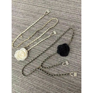 Thắt lưng dây xích kim loại mặt hoa trà dành cho nữ có thể điều chỉnh thời trang