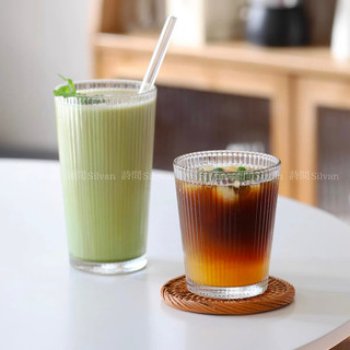 Cốc thủy tinh miệng loe sọc 250ml, 400ml