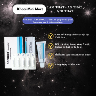 [CHE TÊN] Combo Kem Bôi Trĩ, Đặt Trĩ Doproct Nội Địa Thái Lan