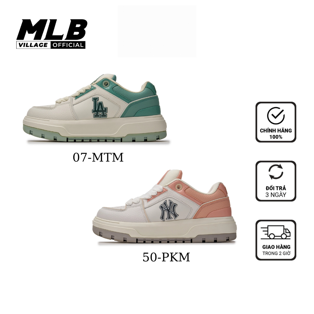 Giày MLB Korea Chunky Liner Wide Saffiano 3ASXCWN4N - Giày MLB Chính Hãng