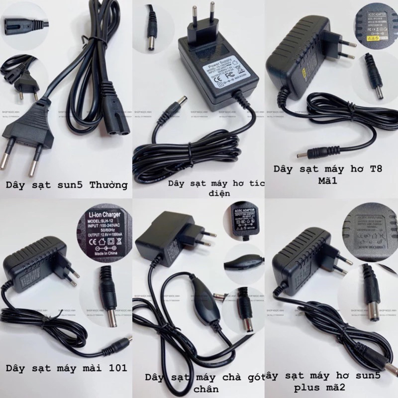 Củ sạc máy mài tích điện N101 , US801 , US805, Sạc máy hơ , Sạc máy chà gót , Sạc hút bụi Nail đủ ph