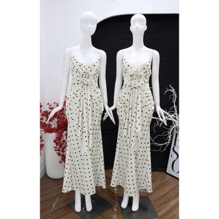 Váy maxi 2 dây bi dây đính hoa ngực.