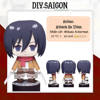 [Combo Trọn bộ Attack On Titan] - Mô hình giấy Anime Chibi
