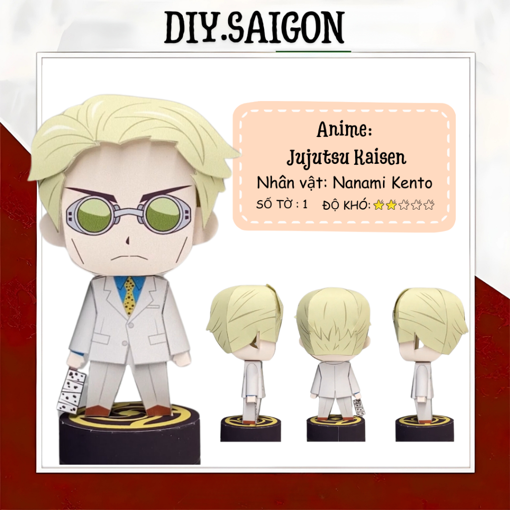 [Jujutsu Kaisen] - Mô hình giấy Anime Chibi Nanami Kento