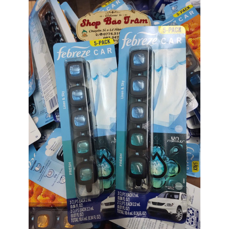 Nước Hoa Ô Tô Febreze Cao Cấp Kẹp Cửa Gió Điều Hòa Xe Hơi Febreze Car