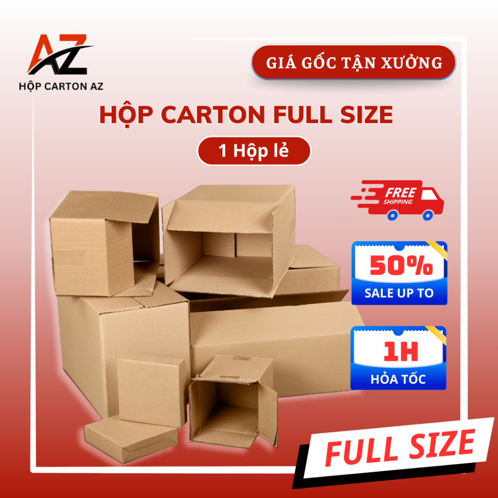 COMBO 10 Hộp Carton Đóng Hàng Full Size [Nhận đặt theo yêu cầu]