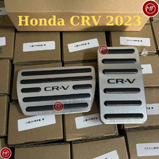 Bộ 2 Ốp Chân Phanh Chân Ga Xe Honda CRV 2018 2019 2020 2021 2023 chất liệu nhôm bọc cao su