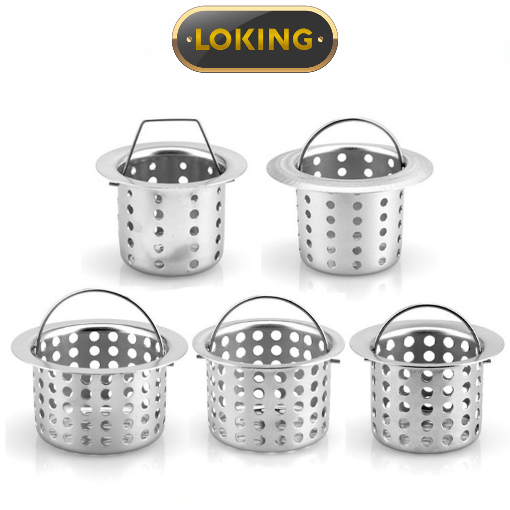 Giỏ lọc cặn rác inox 304 cho bồn rửa chén bát cao cấp - LOKING