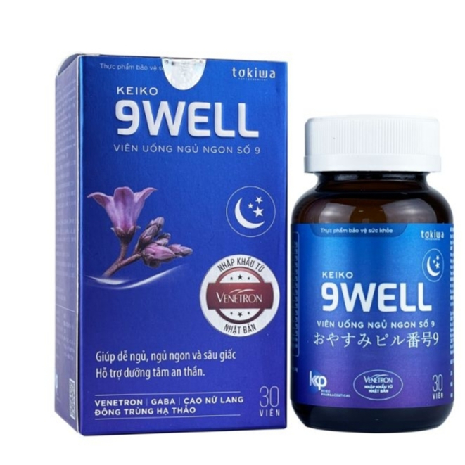 ✅ [Chính Hãng] Viên uống ngủ ngon Keiko 9Well dưỡng tâm an thần.