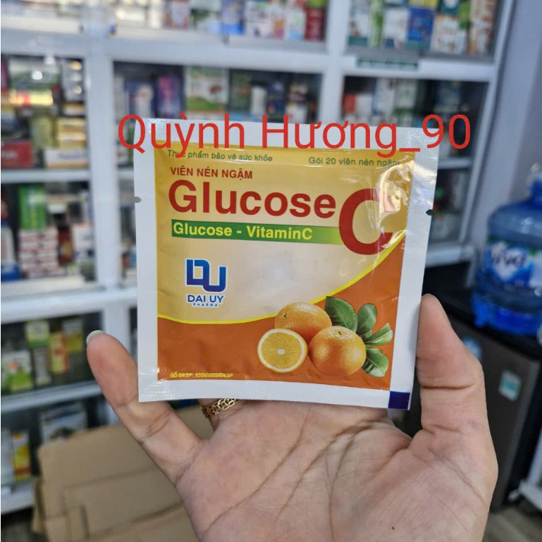 Viên ngậm Glucose C túi 20 viên giúp bổ sung vitamin c tăng sức đề kháng