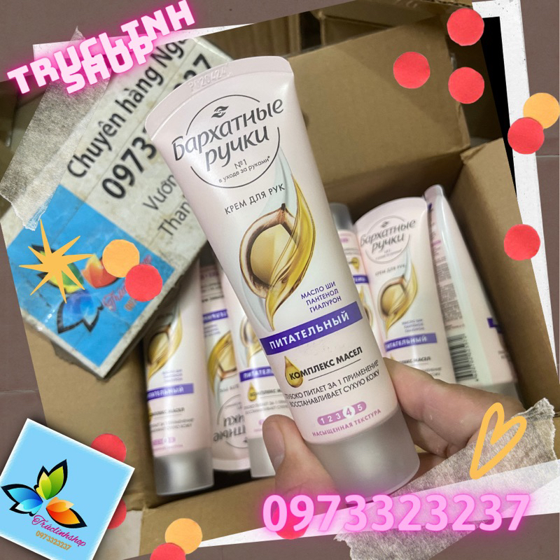 Kem dưỡng tay lụa Nga hạt dẻ mềm da dưỡng ẩm silky hands 80ml