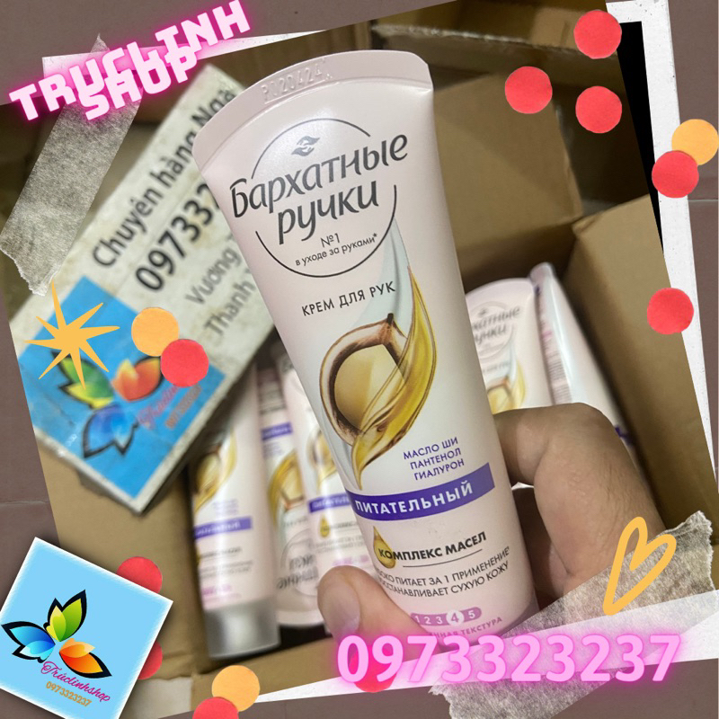 Kem dưỡng tay lụa Nga hạt dẻ mềm da dưỡng ẩm silky hands 80ml