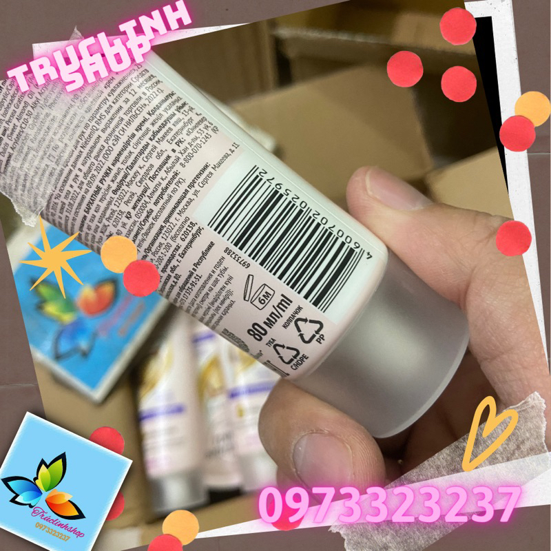 Kem dưỡng tay lụa Nga hạt dẻ mềm da dưỡng ẩm silky hands 80ml