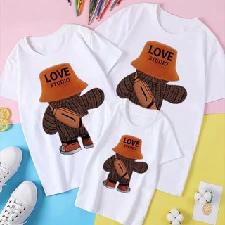 Đồ gia đình đi biển 3/4/5 người họa tiết chú gấu chất liệu cotton mềm mịn