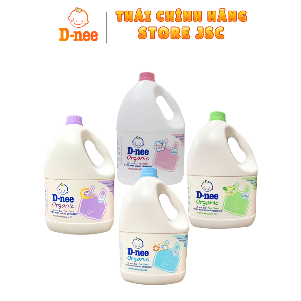 (TRỢ GIÁ) Nước giặt quần áo em bé Dnee 3000ml/1400ml - Nước Giặt Xả Chính hãng tem đại thịnh