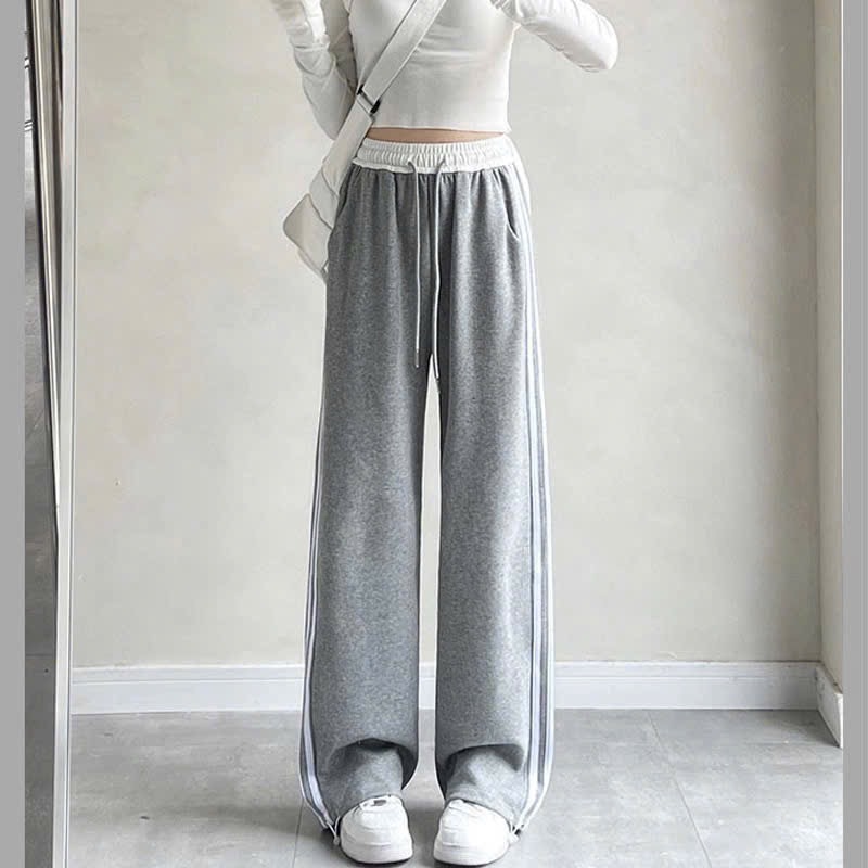 Quần Thể Thao Cao Cấp Ống Suông Viền Phối Cạp Trắng Cao Chất Umi Nỉ Ép Hàng Thể Thao Phối Viền Trẻ Trung Năng Động Nữ | BigBuy360 - bigbuy360.vn