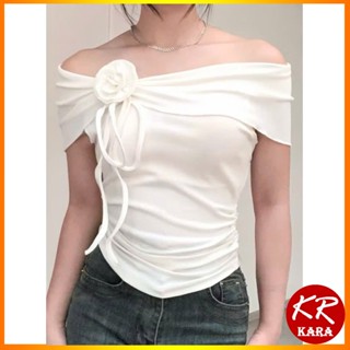 (QC loại 1) Áo Trễ Vai Có Nơ Xinh Xắn, Áo Trễ Vai Ôm Body, Áo Trễ Vai Dành Cho Nữ KARA 533