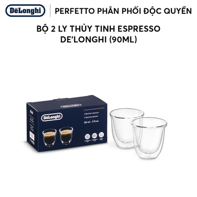Bộ 2 ly thủy tinh espresso DeLonghi (90ml)