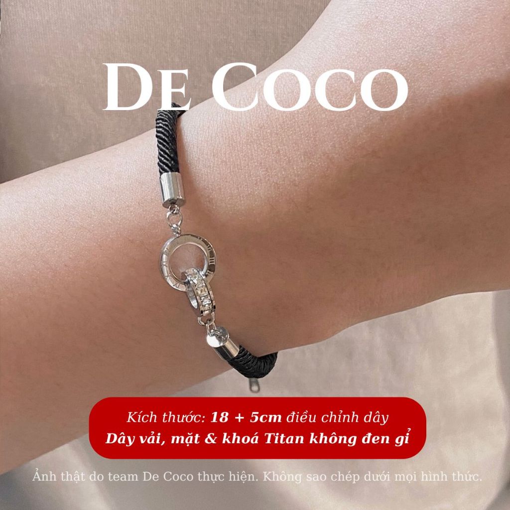 Vòng tay đôi nam nữ DECOCO ACC Eternal hai vòng tròn đan vào nhau ( kèm Túi giấy + Hộp + Thiệp ) | BigBuy360 - bigbuy360.vn