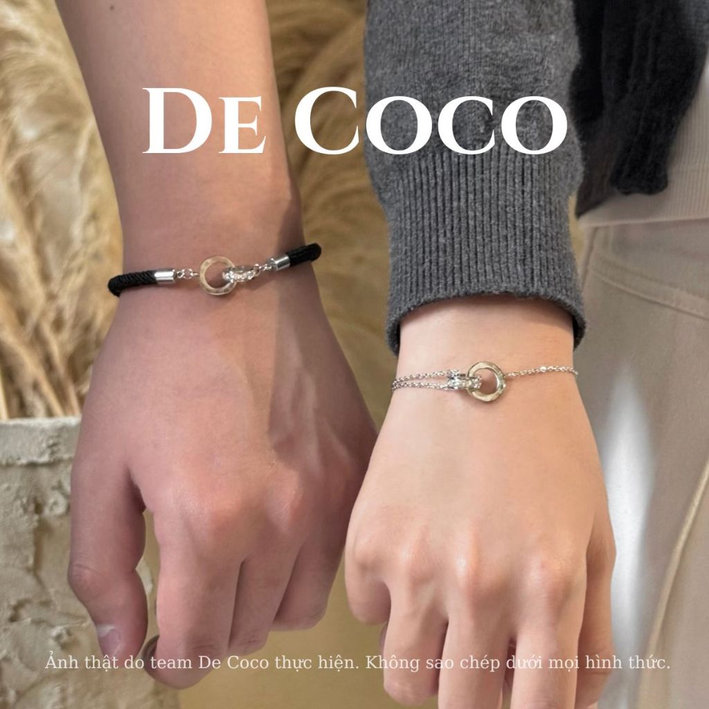 Vòng tay đôi nam nữ DECOCO ACC Eternal hai vòng tròn đan vào nhau ( kèm Túi giấy + Hộp + Thiệp ) | BigBuy360 - bigbuy360.vn