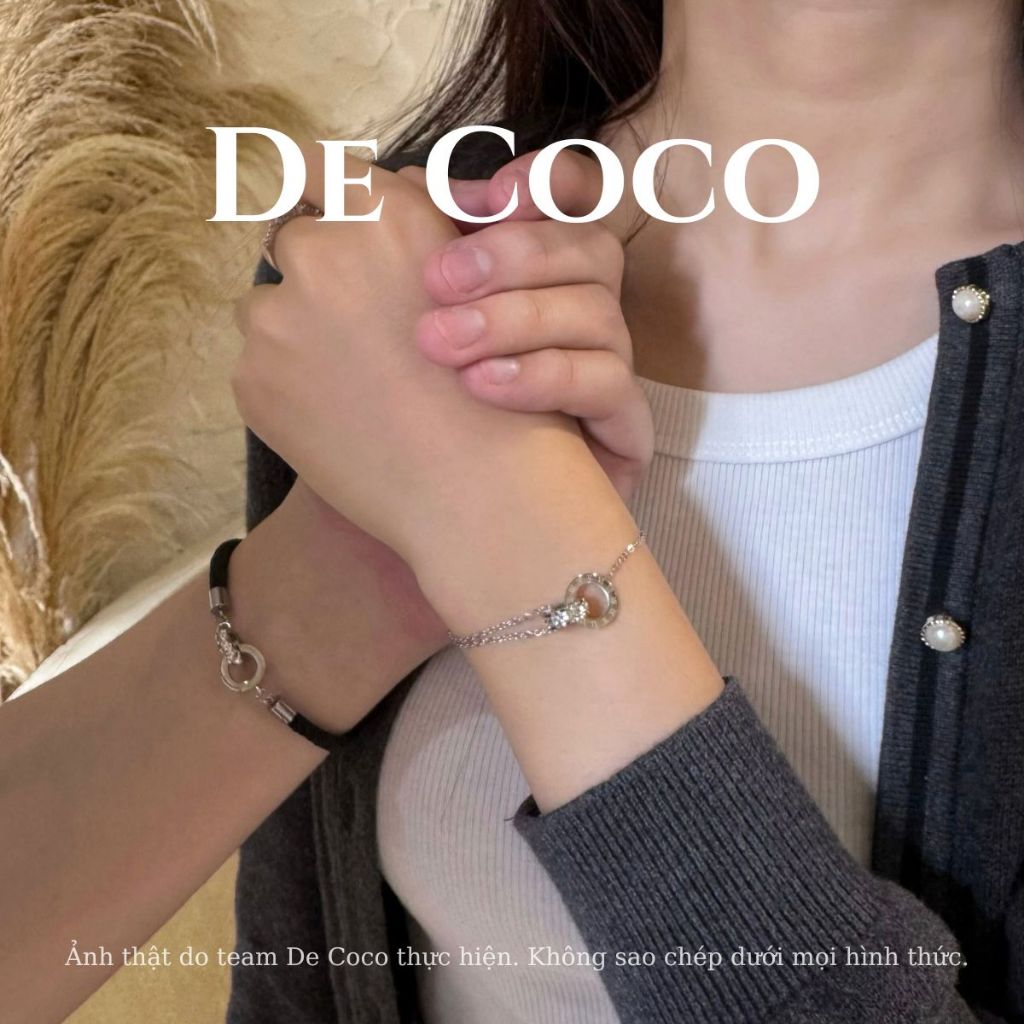 Vòng tay đôi nam nữ DECOCO ACC Eternal hai vòng tròn đan vào nhau ( kèm Túi giấy + Hộp + Thiệp ) | BigBuy360 - bigbuy360.vn