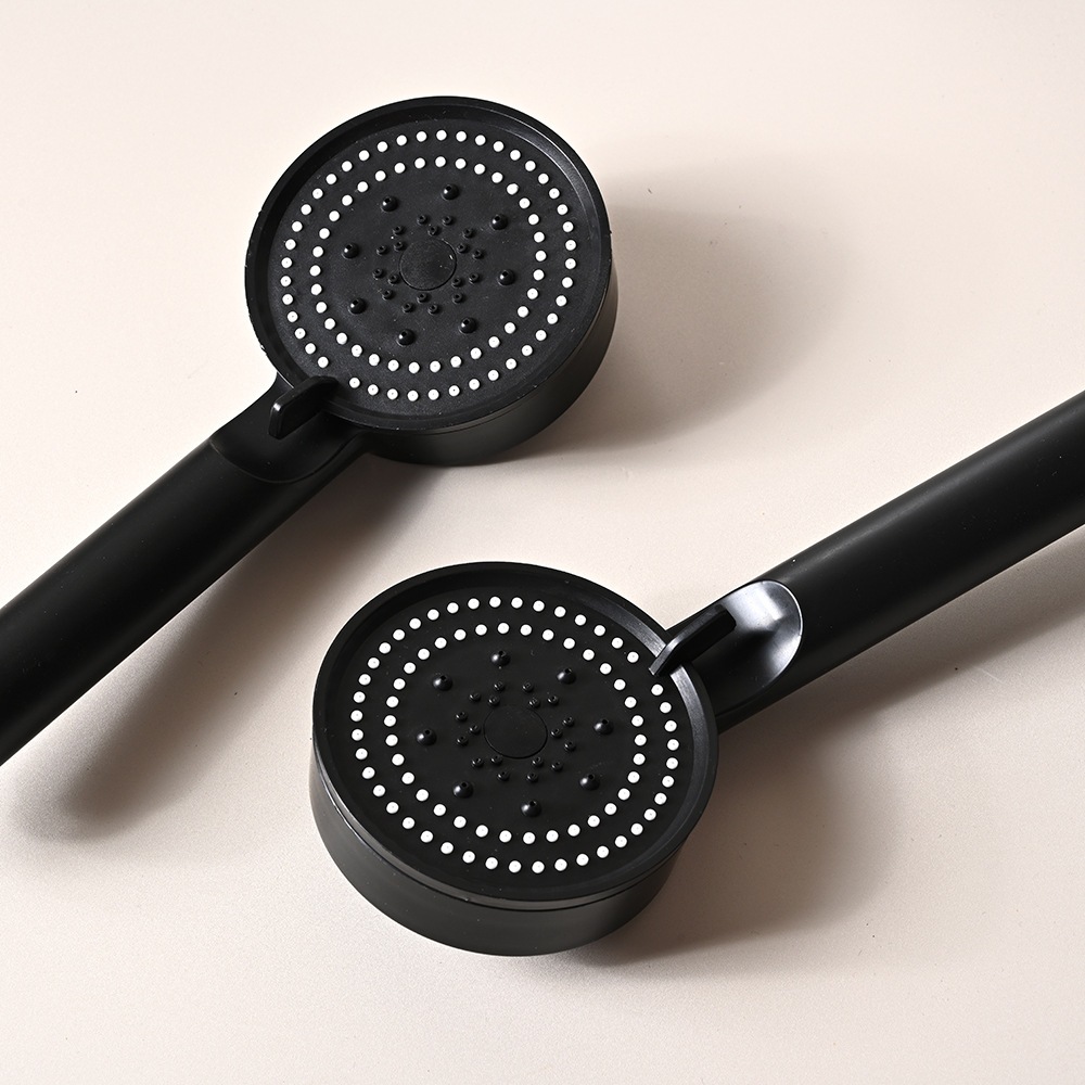 Vòi sen tăng áp 5 chức năng nước, đầu vòi hoa sen nóng lạnh không nút bật tắt màu ĐEN, chất liệu nhựa PP tiết kiệm nước | BigBuy360 - bigbuy360.vn