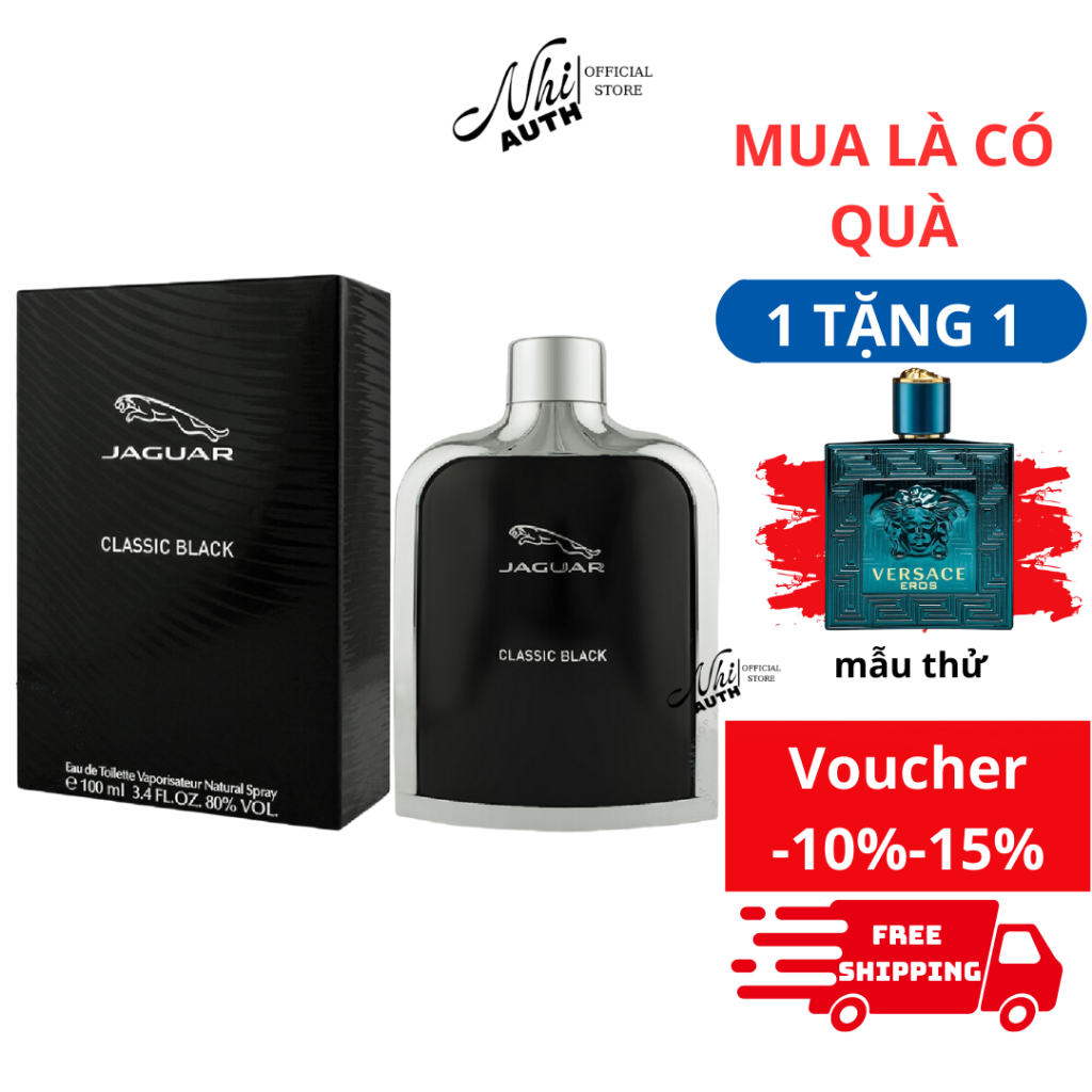 Nước Hoa Nam 100ml Jaguar Classic Black Edt Chính Hãng (nguyên seal)