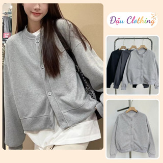 Áo Khoác Bigsize Nữ Dáng Áo Bomber Cổ Tròn Vải Nỉ Bông Thời Trang Thu Đông Cho Chubby KHOAC12