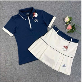 đồ tập gym nữ, bộ áo polo chân váy nữ tập pickleball, cầu lông, đạp xe nữ chất đẹp