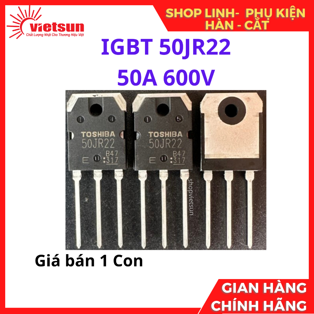 IGBT 50JR22 50A 600V hàng mới, chính hãng Toshiba