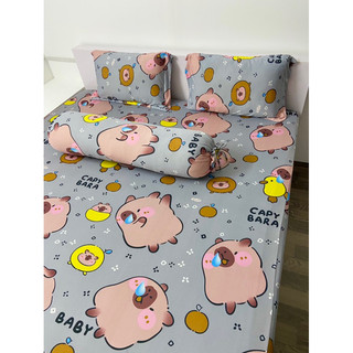 Tổng Hợp Size 1M2x2M Nhiều Mẫu -BỘ DRAP THUN HÀN QUỐC ( 4 món ) Gồm 1 ga bo chun, 2 áo gối nằm, 1 áo gối ôm dây